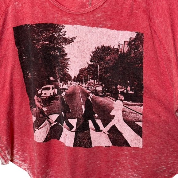 The Beatles Abbey Road Womens Loose Fit Tie Dye Top by Trunk - Picture 5 of 10